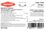 Red Split Lentils Natural, High in Fiber and Protein, Ideal for Soups, Main Dishes and More, Easy to Cook and Perfect for Every Meal